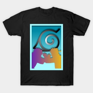 Anime paper cut design T-Shirt